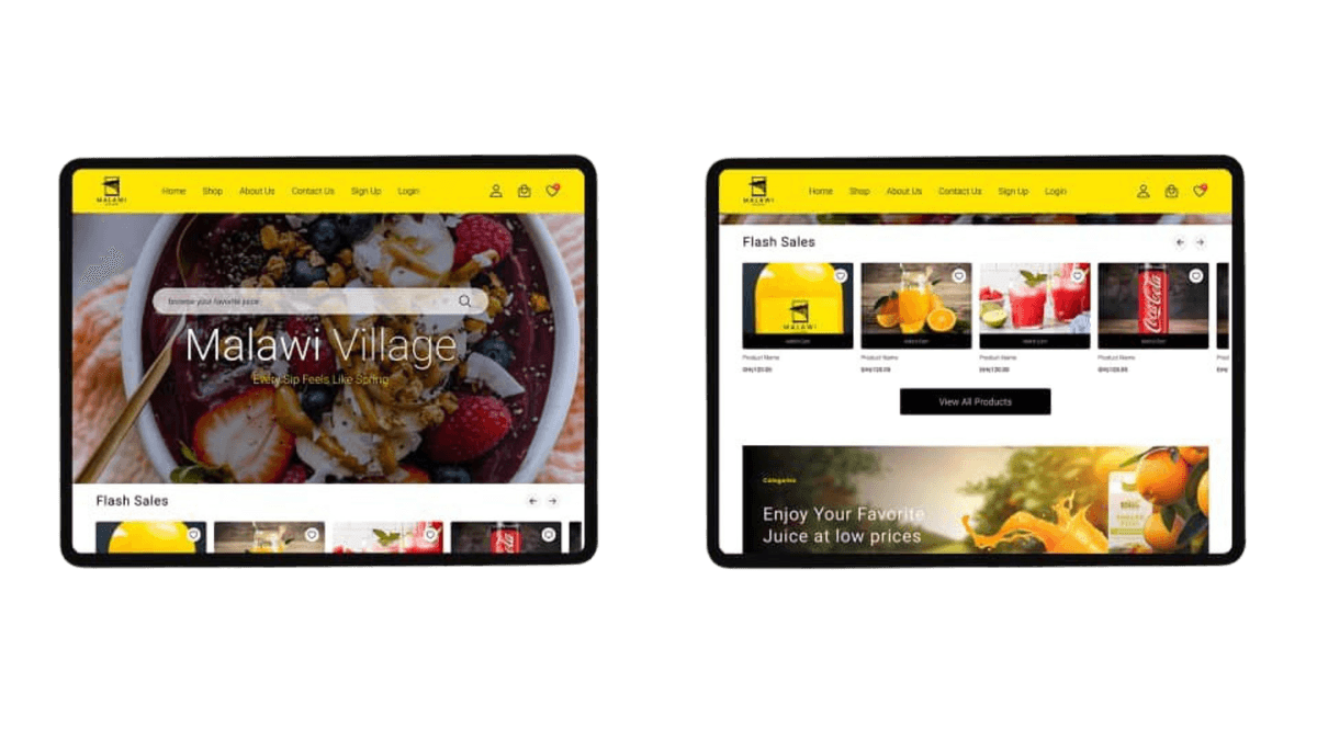 E-commerce Platform for Malawi Village Tea and Juice Online Shop