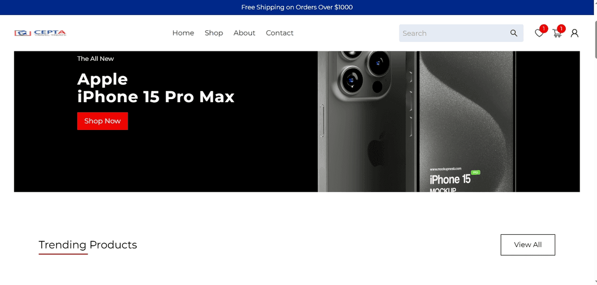 E-commerce Platform For Tech Products